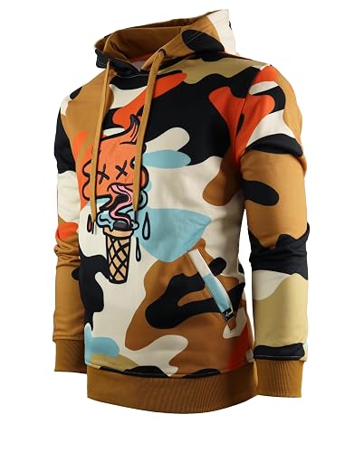 SCREENSHOT-FLEECE HOODIE 4202 Mens Urban Streetwear NYC Graffiti Embroidery Patch