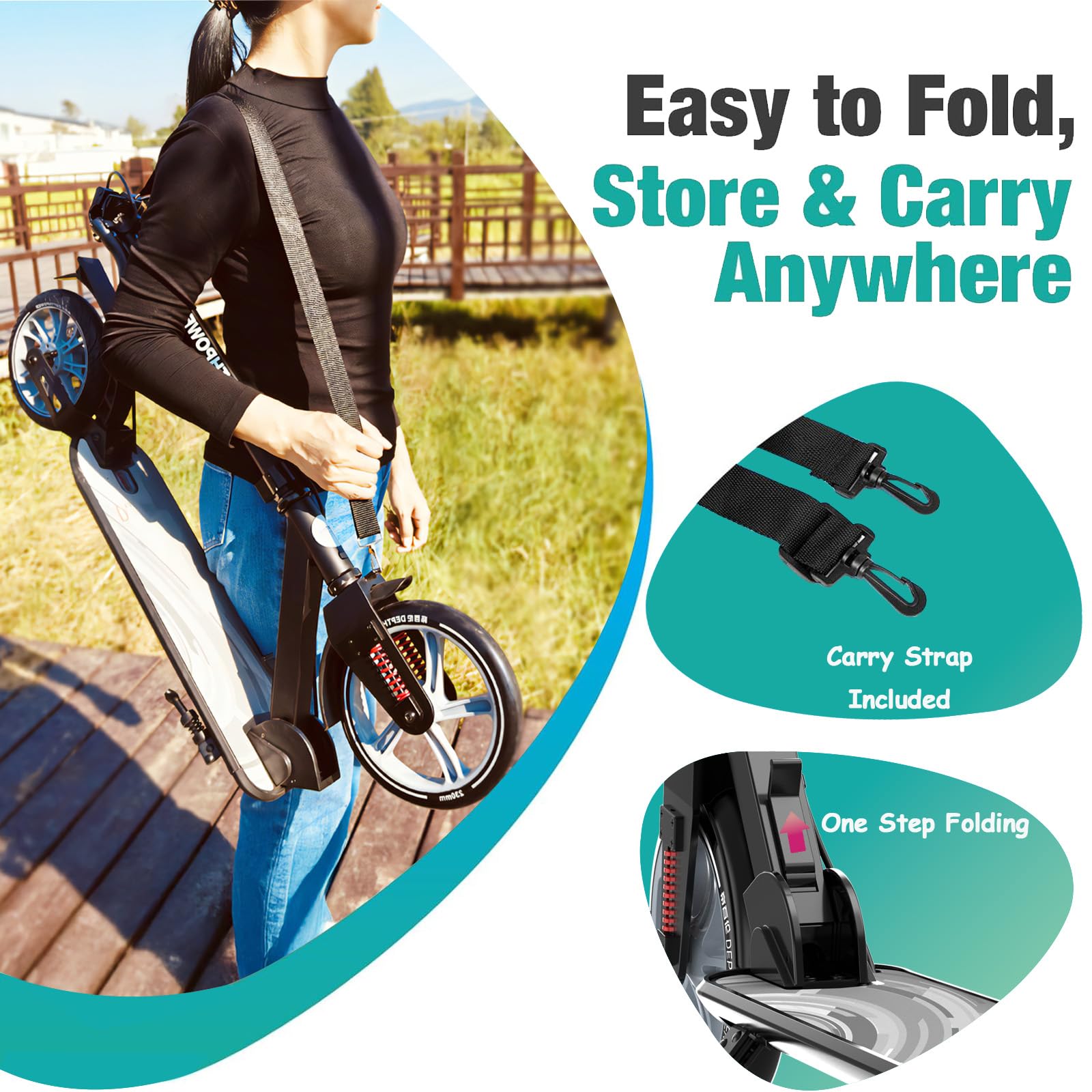 Big Wheels Foldable Commuter Scooter Gallery Image