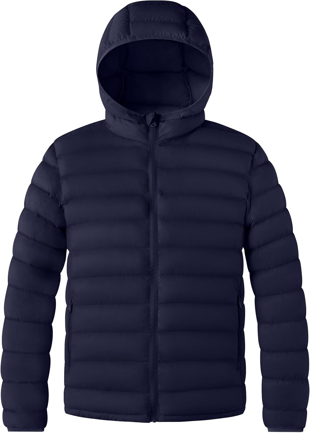 Wantdo Men's Lightweight Winter Jackets Warm Puffer Jacket Quilted Winter Coat with Hood