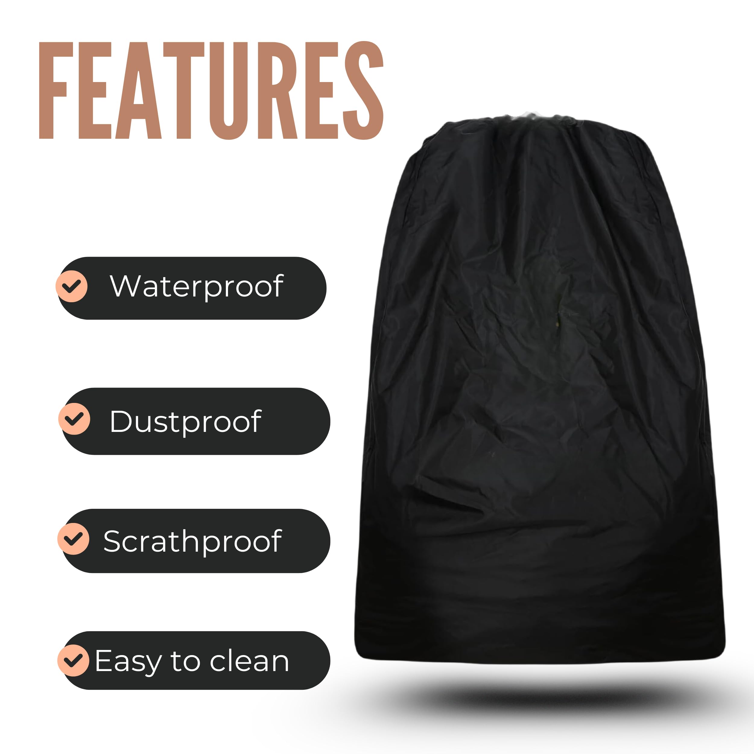 Phillin Baby Stroller Dust Cover - Weather Resistant and Stylish Protection for Your Child’s Stroller | Waterproof Rain Travel Bag Stroller's - Large Size - Image 2 thumbnail