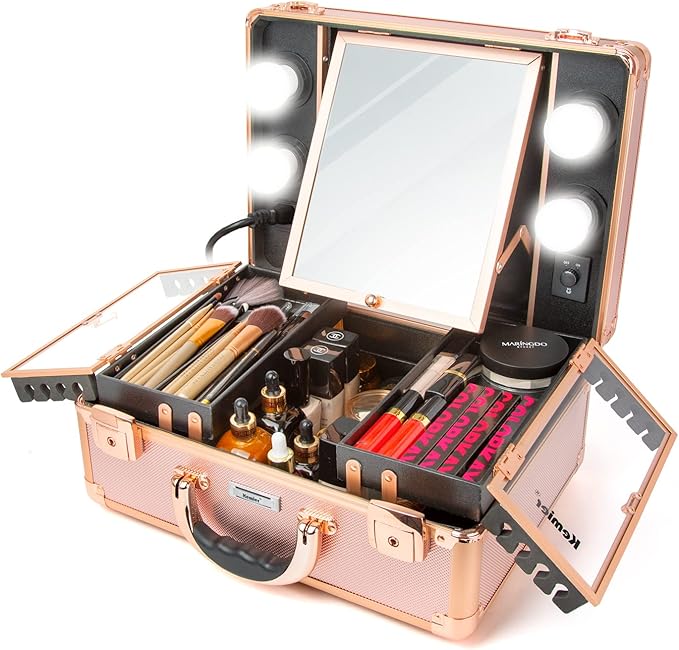 makeup briefcase with lights