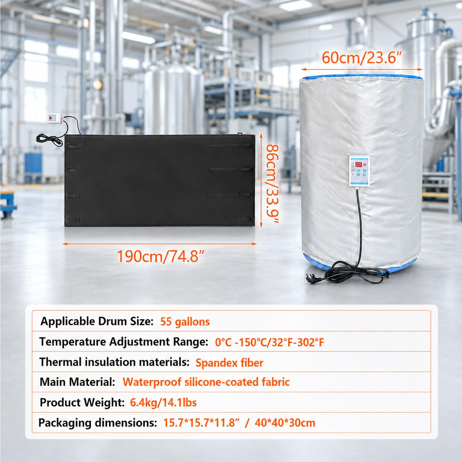 Mata grzewcza do zbiorników IBC, 2000 W, 200 l, 0–150°C | Grzewczy system do gęstych mediów: miód, żywica, smary. Łatwe pompowanie, mrozoodporny