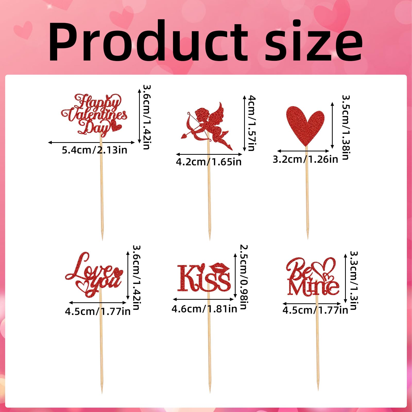 Valentine's Day Cupcake Toppers - Image 2