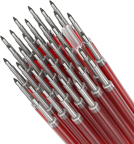 Miniatura 6 de ARTEZA Paquete de 36 repuestos de bolígrafo de gel de bola rodante roja, secado rápido, no tóxico, punta fina, suministros de oficina para escribir,