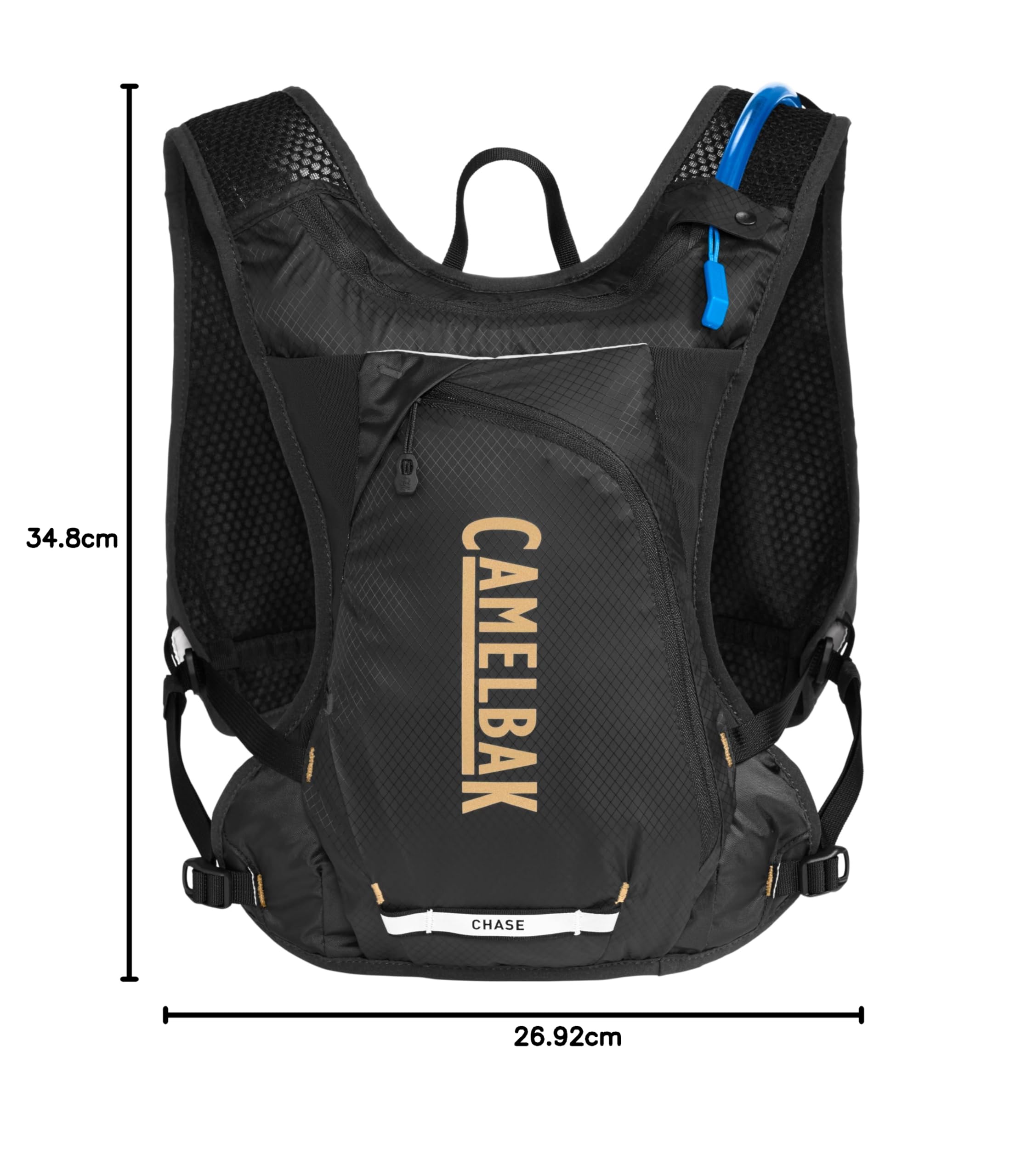 CamelBak Chase Race 4 Gilet d'hydratation pour Gravier, Montagne, vélo et endurace, réservoir de 1,5 l, Noir