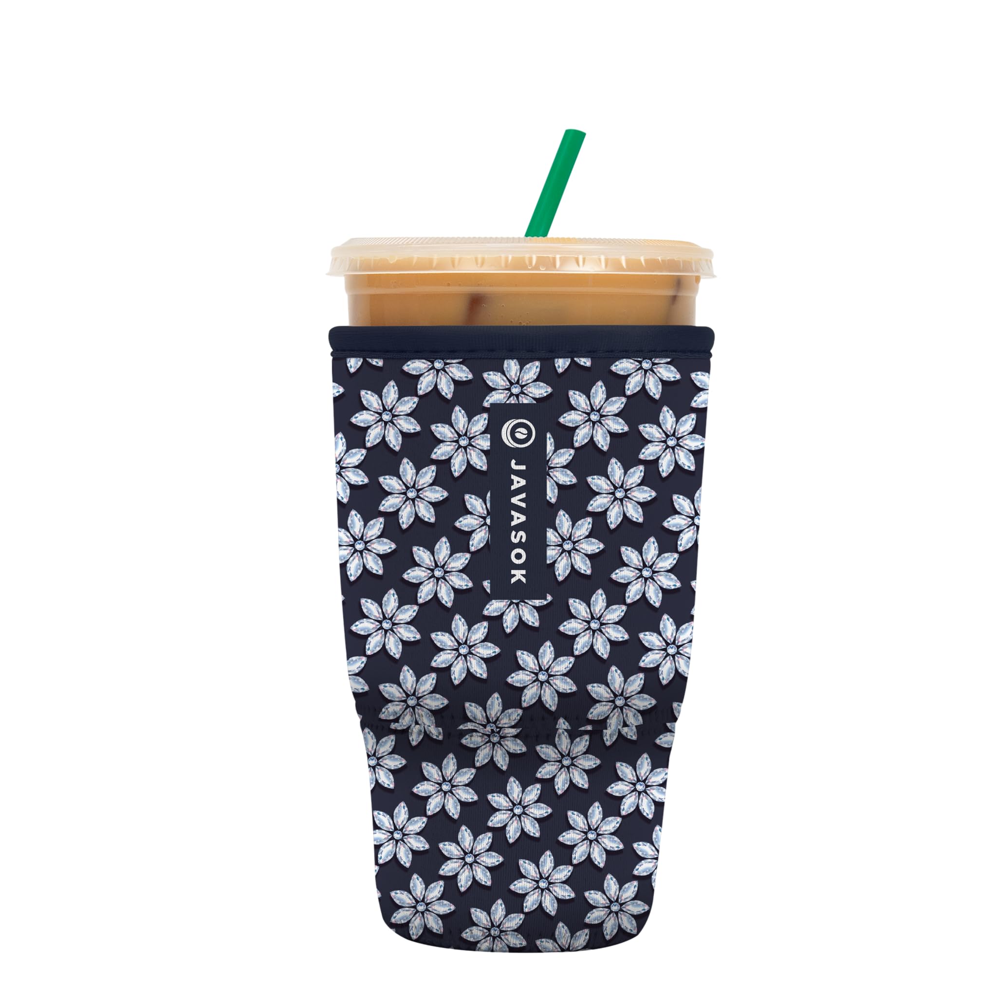 Sok It JavaSok Iced Coffee &amp; Cold Soda Insulated Neoprene Cup Sleeve (Frost Yourself, Large: 30-32oz)