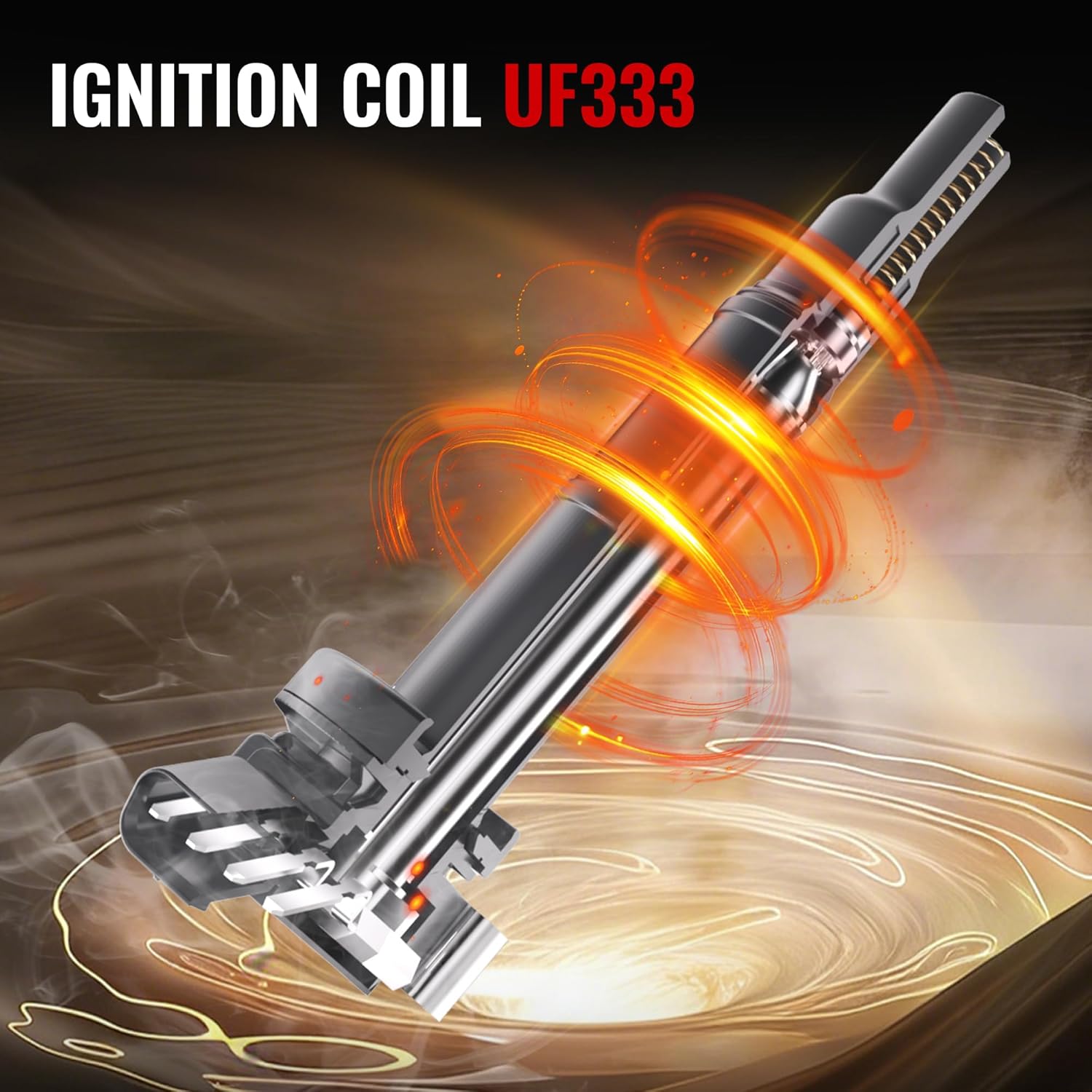 Ignition Coil Pack UF333 fit for Toyota models, Camry Corolla Matrix RAV4 Solara Highlander, Scion tC xB, Pontiac Vibe, Replaces UF494 9091902244 Set of 4