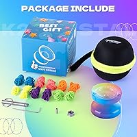 Vista 7 de Yoyo responsivo para niños principiantes, Yo Yo Crystal K2 profesional, Yo-Yo de doble propósito para adultos + rodamiento Yo Yo extra no responsivo