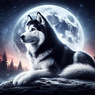 Comprar Puzzle 70 Piezas,Paisaje Lunar de Husky Puzzles para Adultos,Rompecabezas de Adultos, Juguetes de Regalo Entretenimento Puzzle, Juego de Rompecabezas
