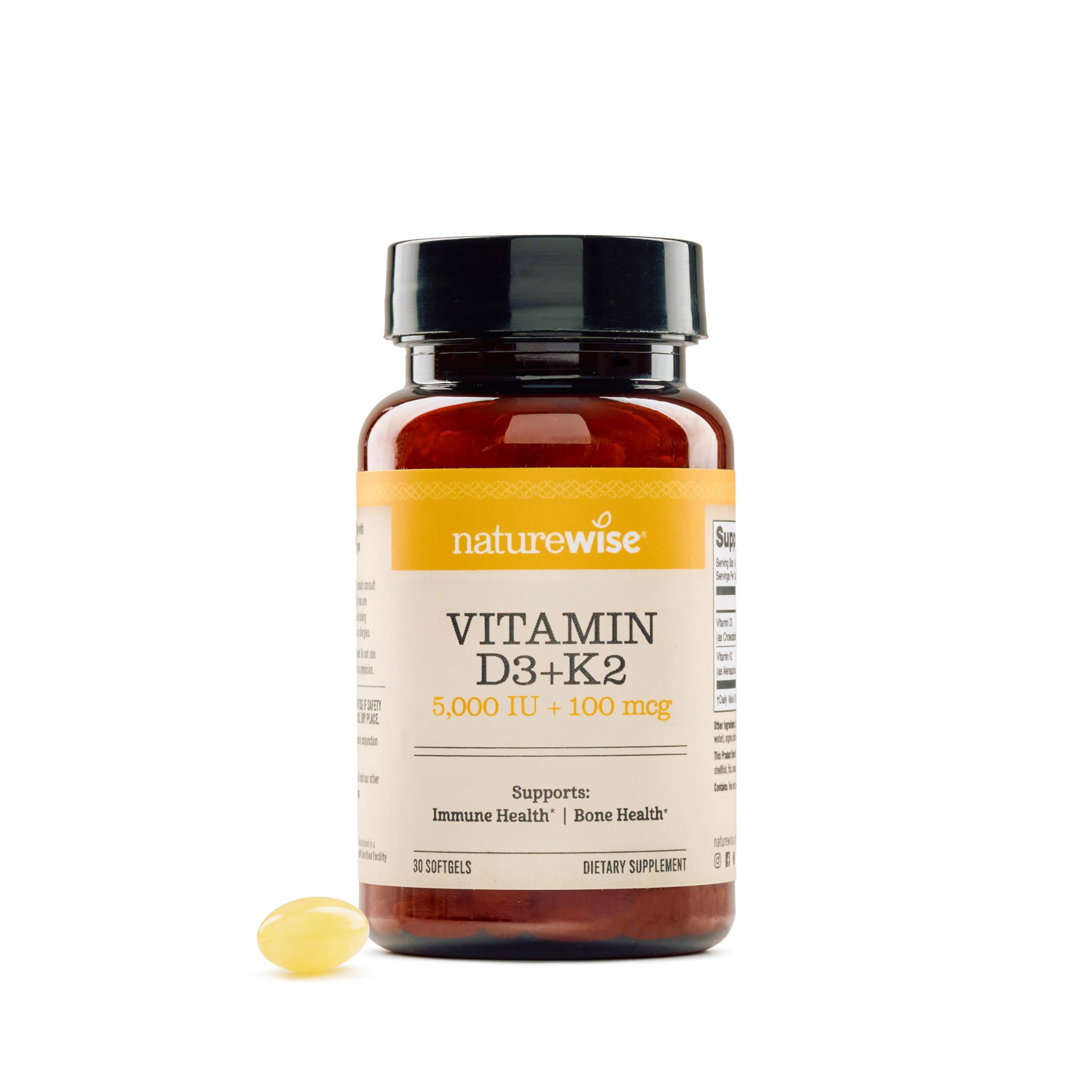 NatureWise Vitamin D3 1000IU + K2 MK-7 100mcg Supplement, 90 Softgels — Amazon image 16