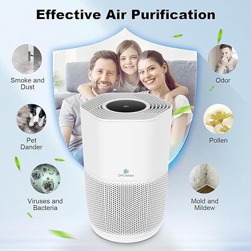 Miniatura 9 de DH Lifelabs Sciaire Essential Air Purifier  Iones limpian activamente  Elimina el 99.9% de los virus de bacterias  Filtro HEPA verdadero H13