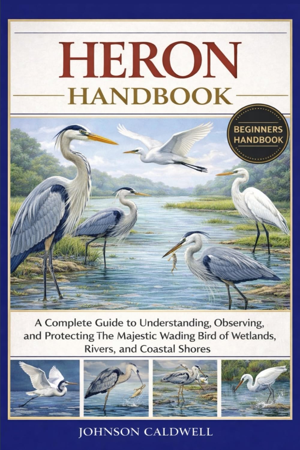 HERON HANDBOOK: A Complete Guide to Understanding, Observing, and Protecting the Majestic Wading Bird of Wetlands, Rivers, and Coastal Shores