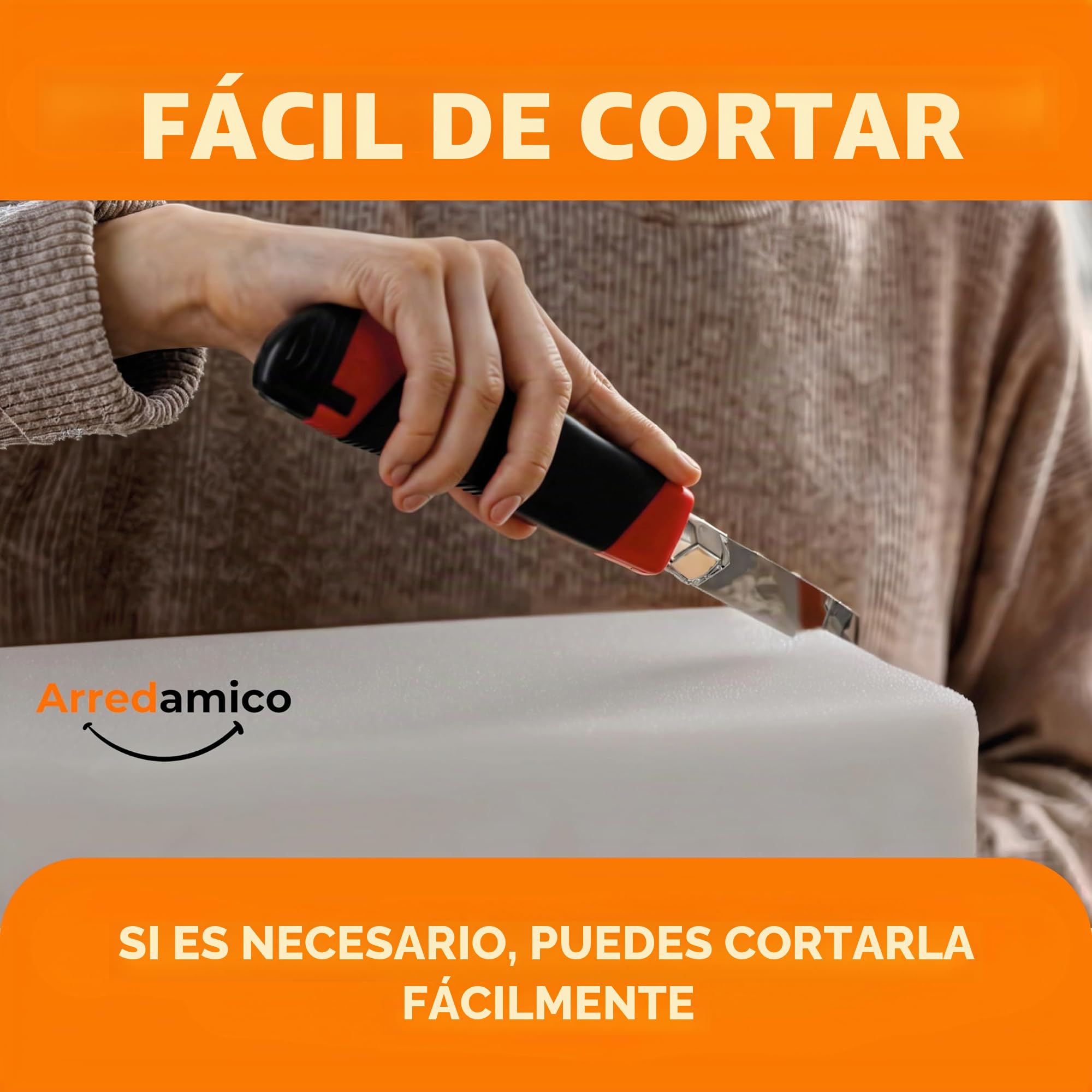 Arredamico Espuma de 60 x 60 cm, espuma para rellenar, grosor 10 y 12, espuma para relleno de densidad 18, 25, 30, poliuretano expandido ideal para asientos (25, grosor 10)