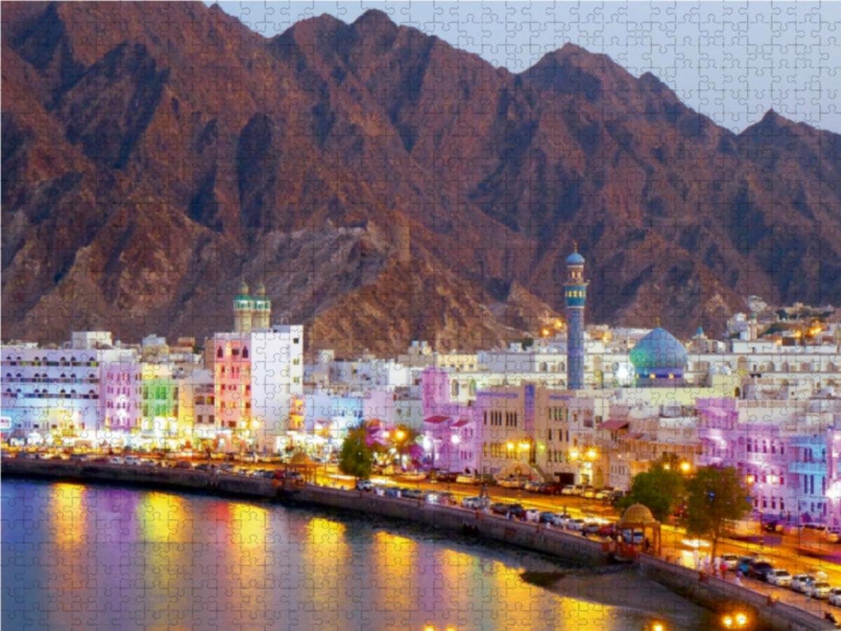 CALVENDO Puzzle „Muskat, Oman“ – 1000 Teile Premium-Foto-Puzzle, 64 X 48 Cm, Von Sebastian Heinrich