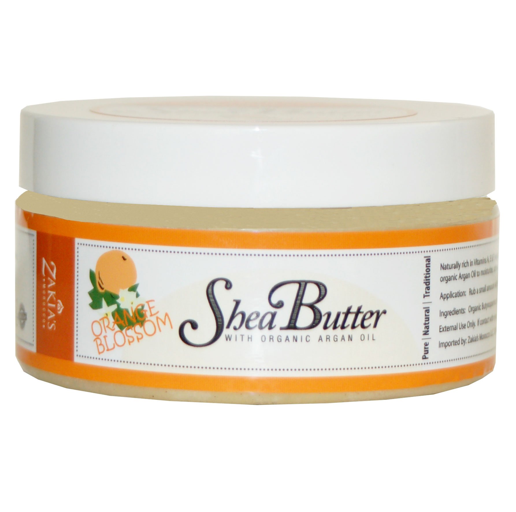 Zakia's Morocco 8 Oz Argan Shea Butter - Orange Blossom
