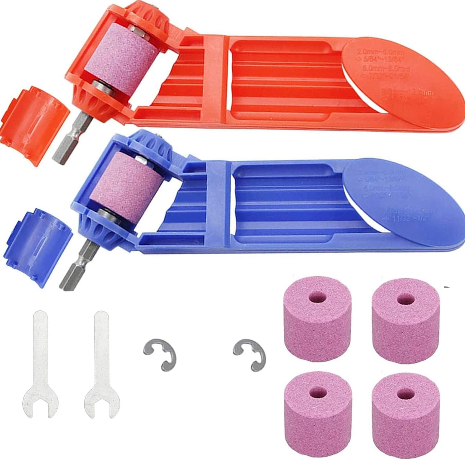 CAVLA 2 Set Drill Bit Sharpener, Drill Grinder Grinding Tool for Drill
