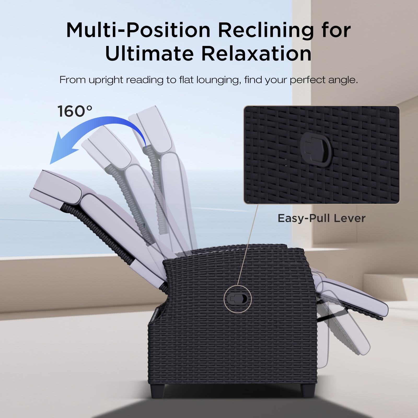 Chaise Longue De Jardin, Fauteuil Relax Zéro Gravité Avec Coussin