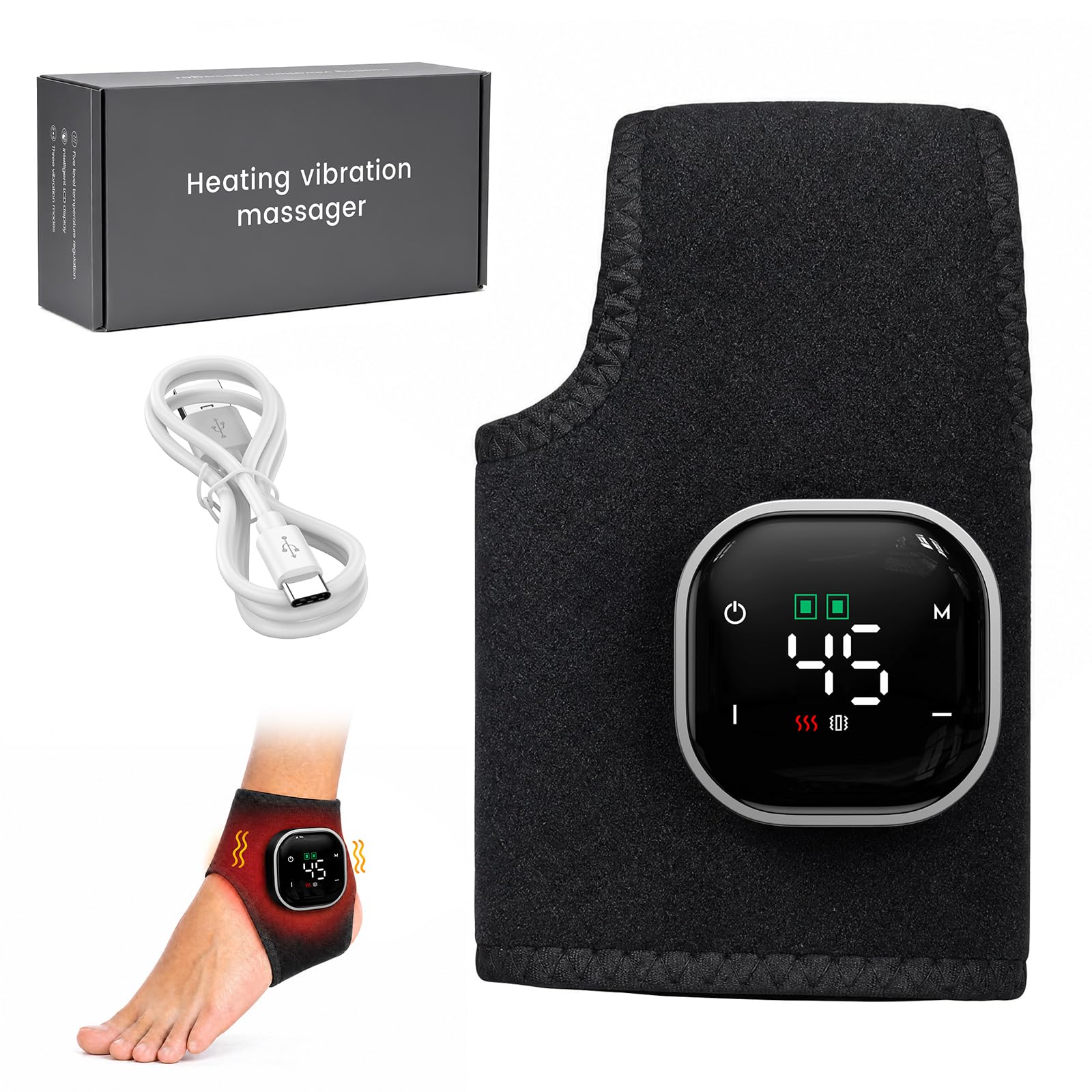 Fussmassagegerät Elektrisch mit Wärme, 3-In-1 Fußmassagegerät,Foot Massager