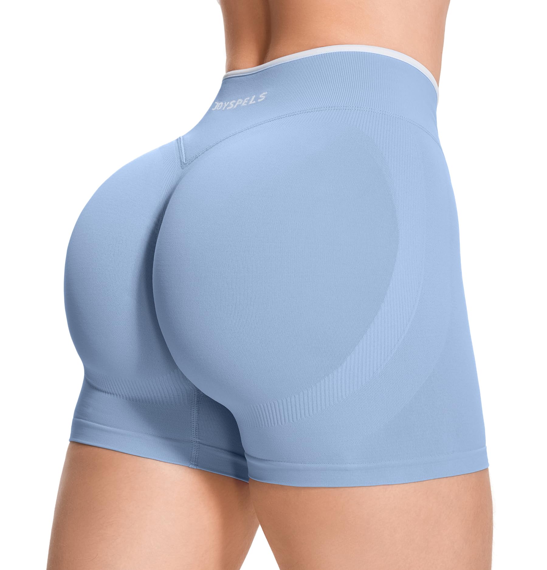 JOYSPELS Damen Scrunch Sport Shorts, Nahtlose Leggings Gym Sporthose Kurze Radlerhose Push Up Leggins für Sommer