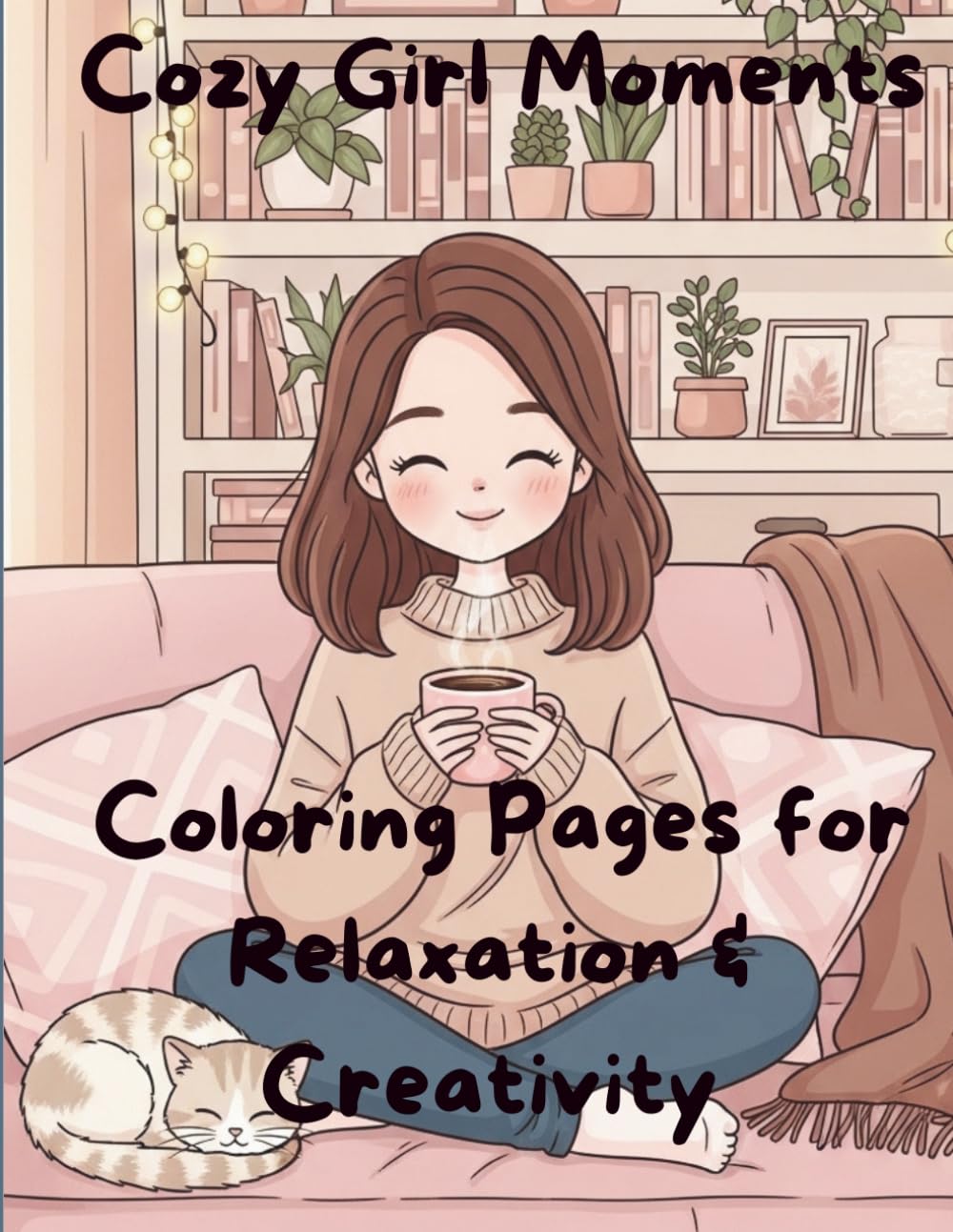 Cozy Girl Moments: 50 Adorable Cozy Girl Coloring Pages for Relaxation & Creativity