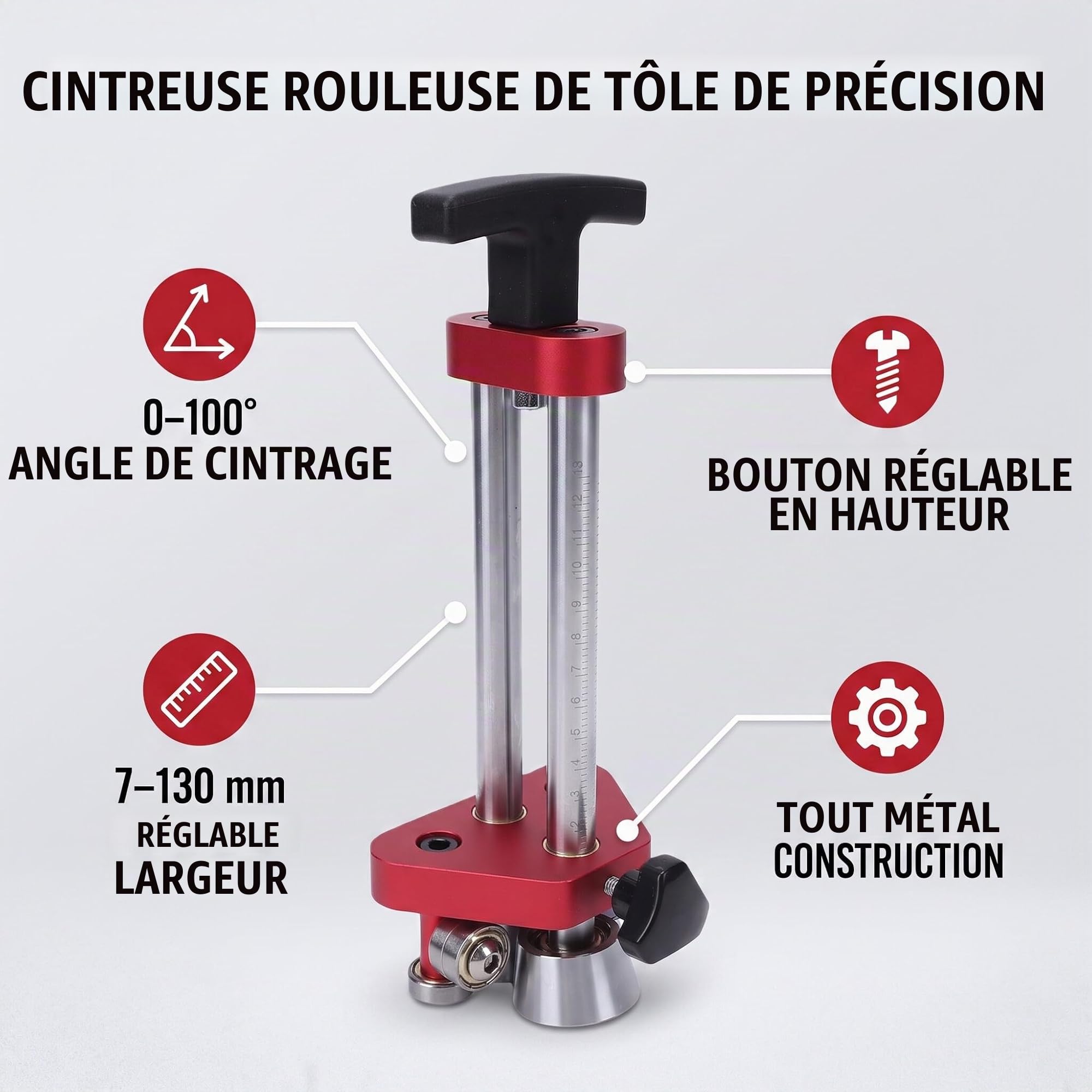 Outil de pliage réglable pour tôle acier haute teneur, 1 pièce