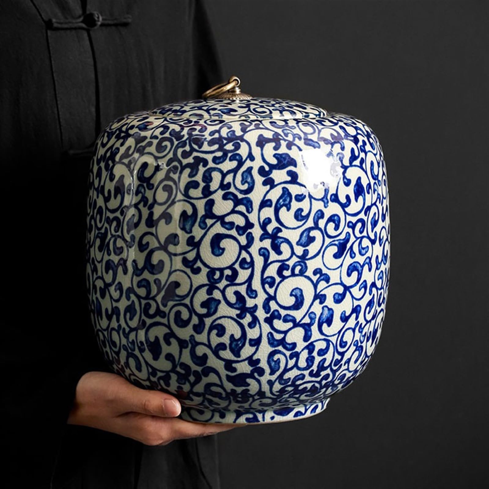dzbanek na herbatę chiński pojemnik na herbatę ceramiczny garnek uszczelniający gospodarstwo domowe duże przechowywanie magazyn herbaty retro luźny liść herbata uniwersalny garnek ceramiczny