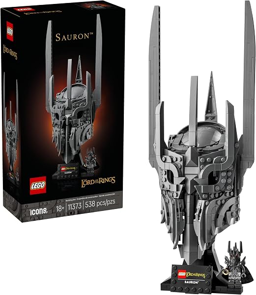 LEGO Icons The Lord of The Rings: Saurons Helmet - Building Set for Adults, Ages 18+ - Bedroom, Home Office, Book Shelf