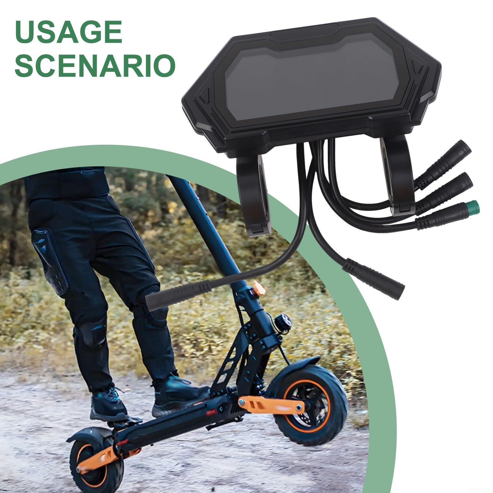 Panel de instrumentos de pantalla digital para scooter eléctrico, para KUGOO para G2 Pro y para modelos KUKIRIN, tablero LCD HD con monitoreo de velocidad y kilometraje