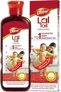 Dabur Lal Tail : Ayurvedic Baby Massage Oil 500Ml|Clinically Tested 2X Faster Physical Growth For Stronger Bones And Muscles Price In India