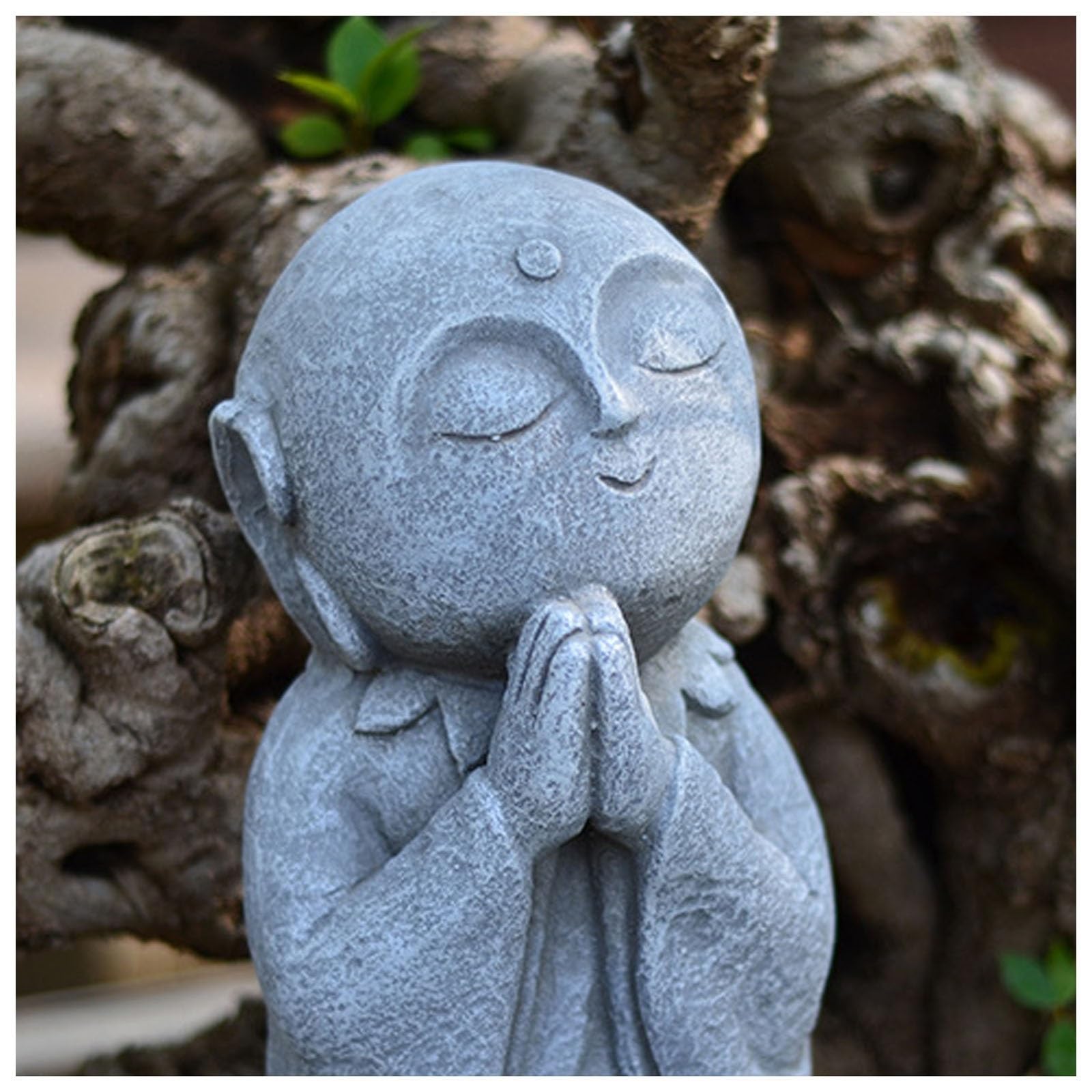 Statue de Bouddha Jizo Ornement Jardin Zen Bouddha Moine Statue Moine Décoration Figures Statue de Bouddha Robuste for l'extérieur de la Maison ou Votre Jardin comme décoration extérieure