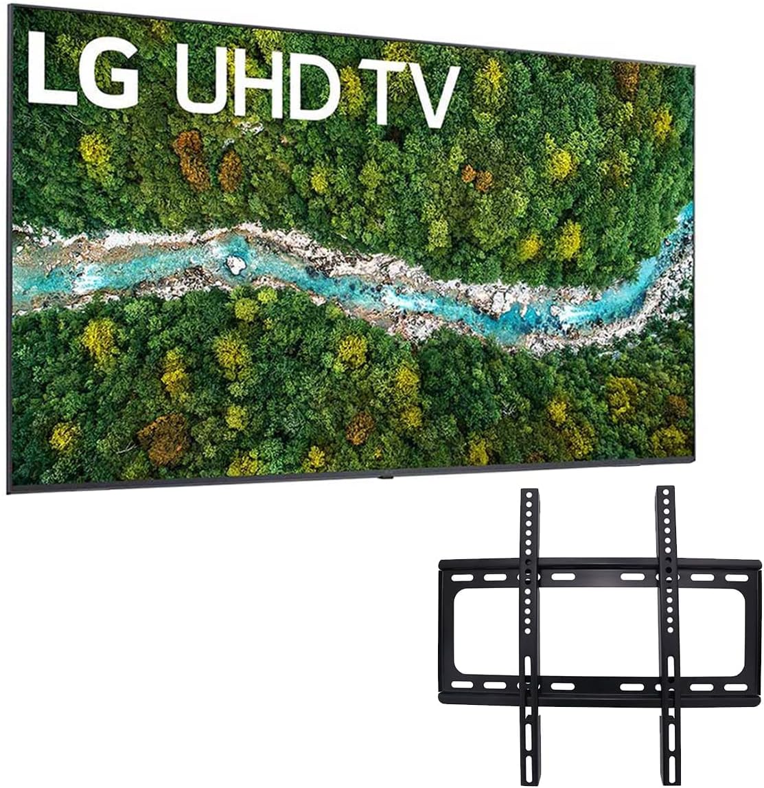 LG 55-Inch Class 4K 2160p Smart LED TV with AI ThinQ HDR10 TruMotion 120 Bluetooth Game Optimizer Compatible with Alexa & Google Assistant + Free Wall Mount (No Stands) 55UP7670PUC (Renewed)