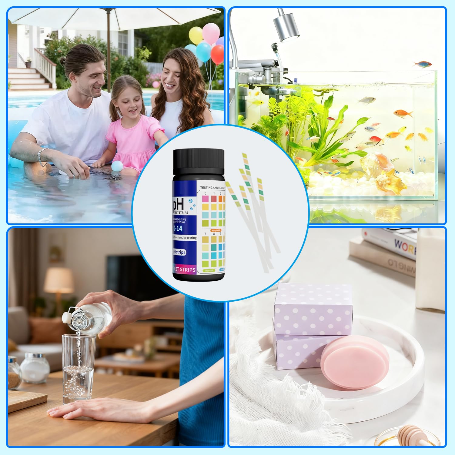 200 Strips pH Test Strips 0-14 Universal Litmus Paper pH Test Strips for Liquid Testing, Saliva, Drinking Water, Aquariums, Labs and Soap Making, Quick Reliable pH Testing Kit - image 6