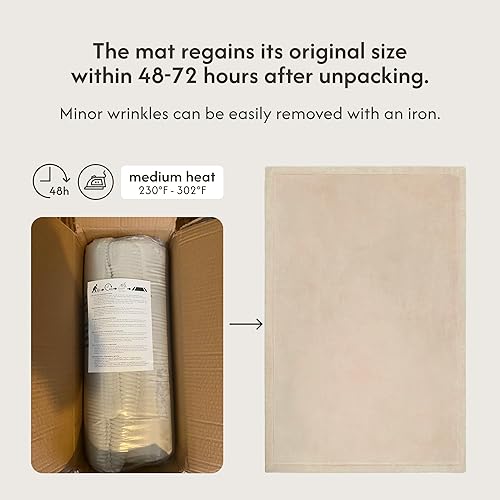 Miniatura 6 de Hakuna Matte - Alfombra de juego prémium para bebé de terciopelo coral ultrasuave con espuma viscoelástica, antideslizante, resistente al agua,