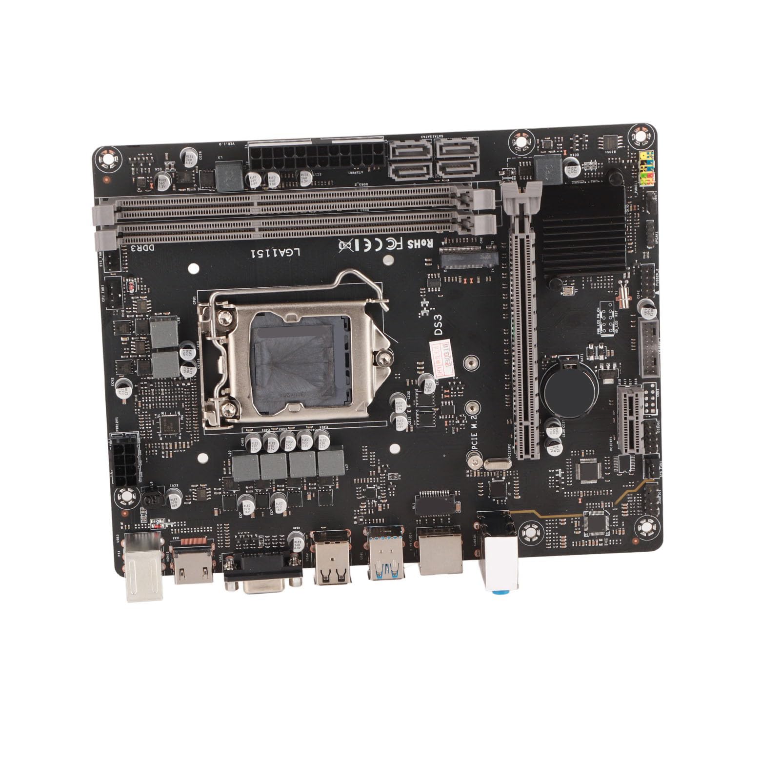 Akozon Placa Base para Juegos PC Estable Ddr3 CPU Combo con Placa Base Ddr3 Lga1151 LGA 1151 Socket Motherboards Deflector SATA Cable para Intel Desktop Computers Socket Mainboard