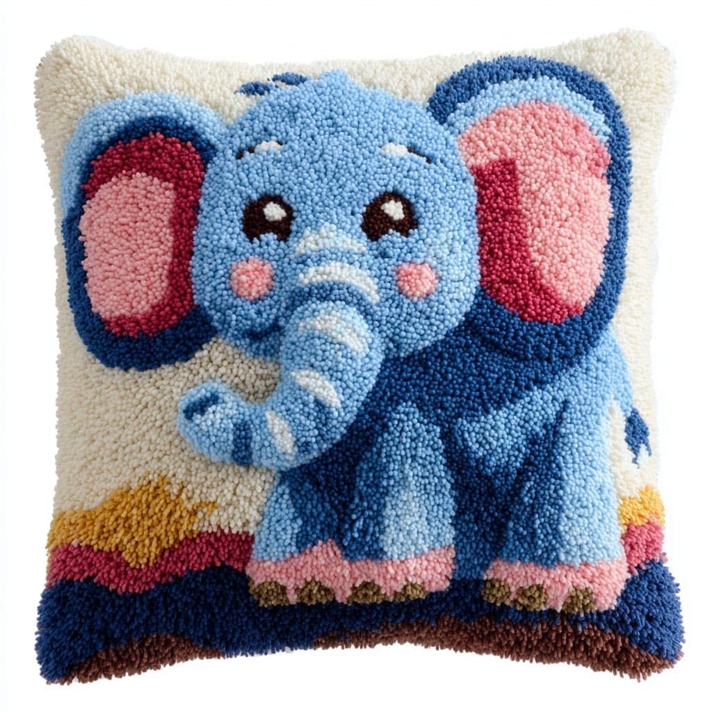Henypt Latch Hook Kits for Beginners Elephant