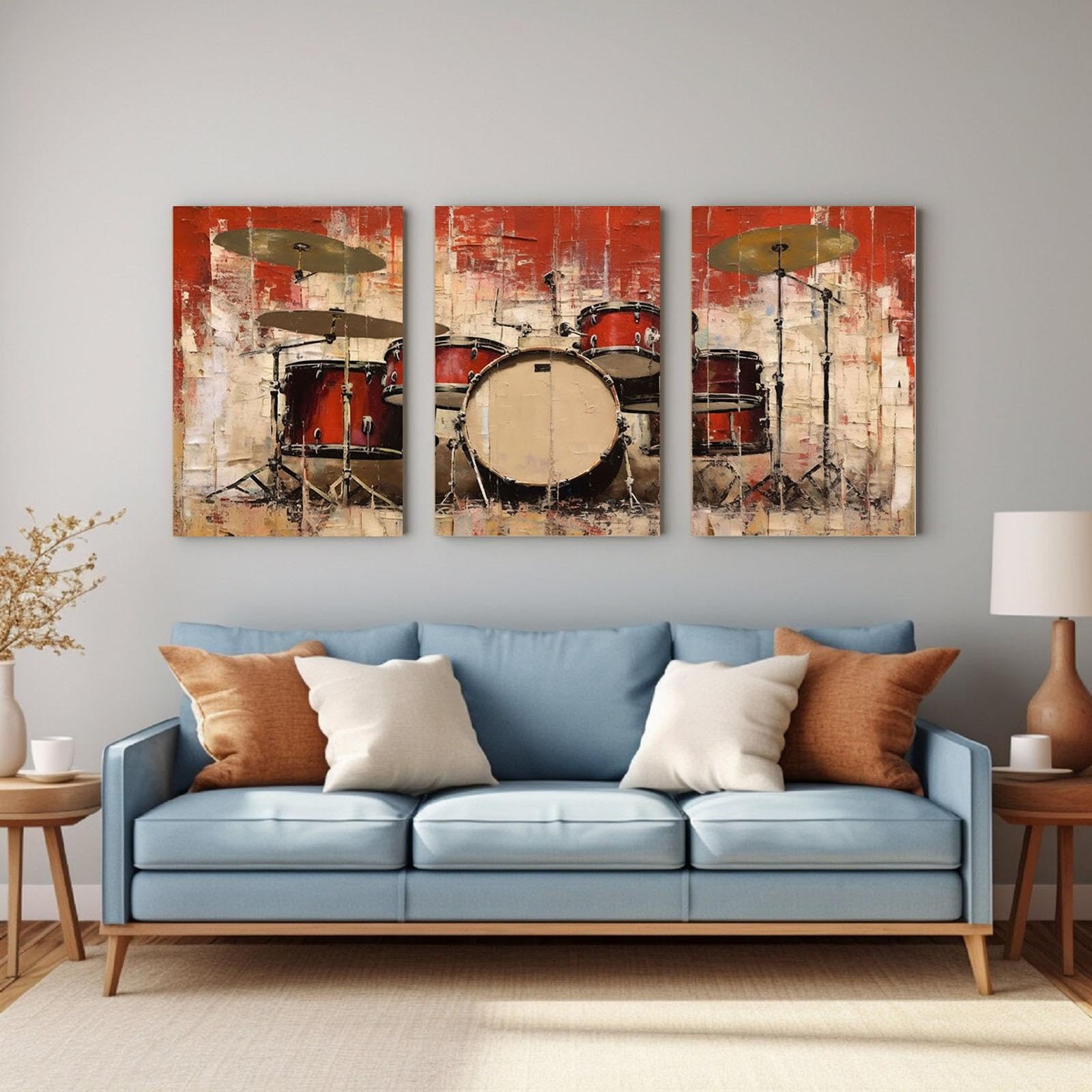 veces musica arte della parete Stampe su tela, Graffiti di street art quadri astratti grandi moderni dipinti della decorazione Parete Ufficio Soggiorno - 60x80cmx3 Enmarcado