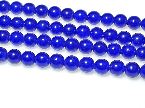 Miniatura 107 de MJDCB Natural Multicolor Volcanic Lava Stone Round Loose Stone Beads DIY for Jewelry Bracelet Making 15" (6mm, White)