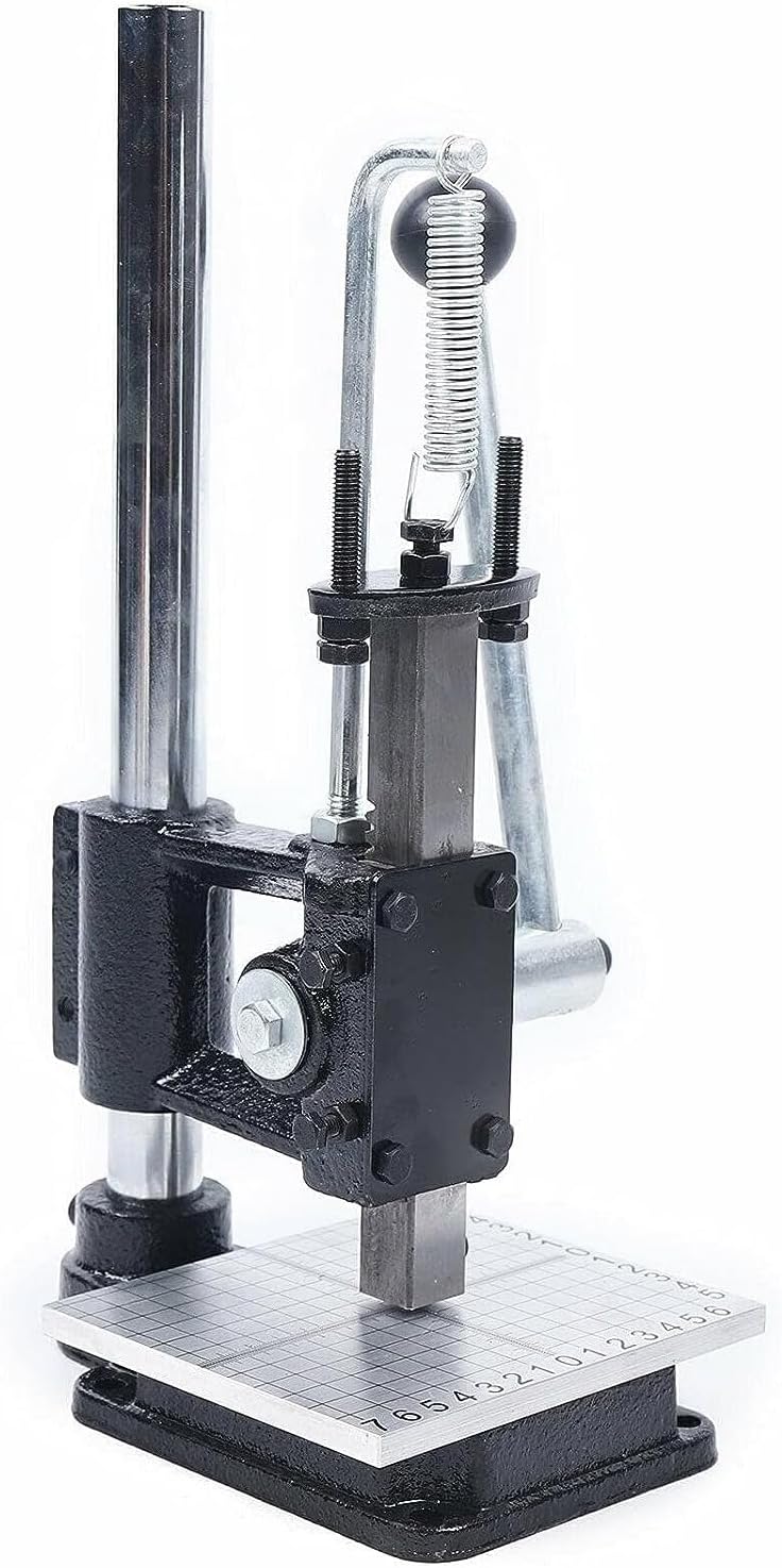 Leather Press Leather Press Imprinting Machine, Manual Punching Stamping Logo Press Leather Hole Tool for Punching, Pronging