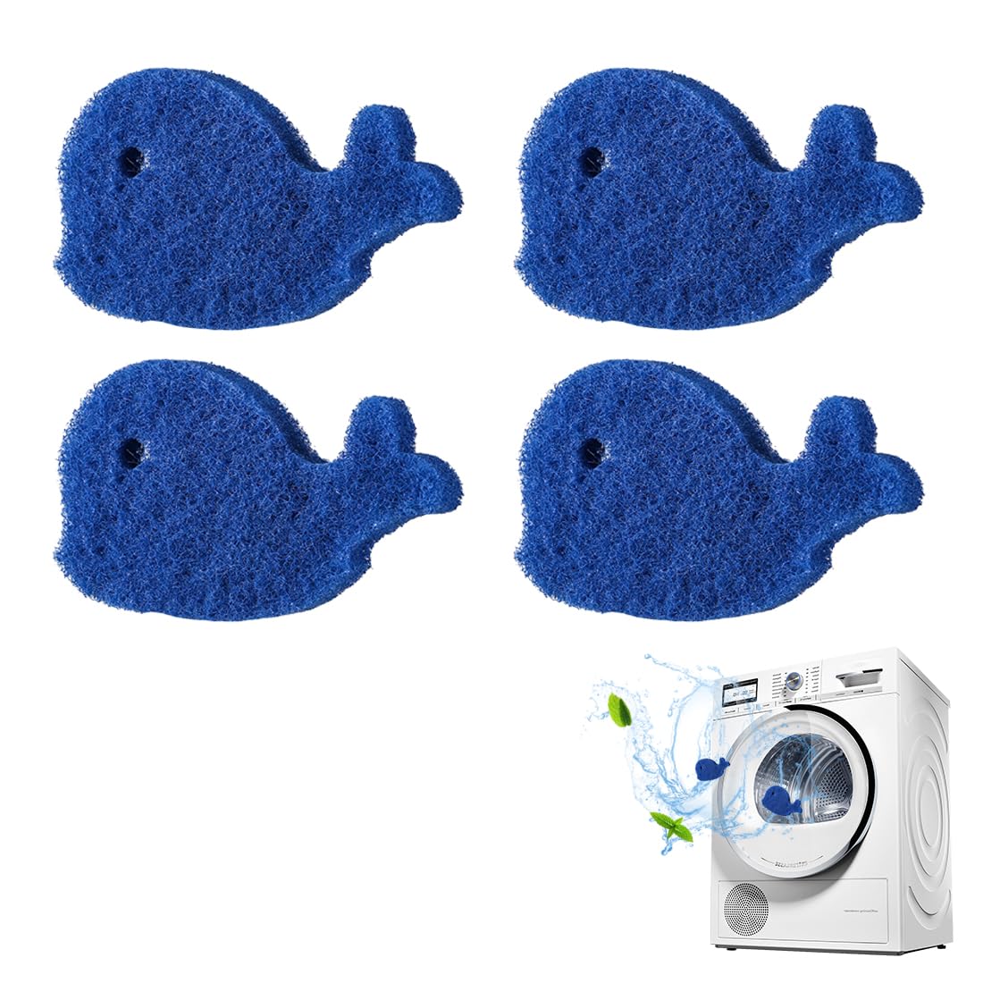 RDNKVB Reutilizable Captador de Pelo para Lavadora y Secadora, Quita Pelos Mascota Lavadora, Atrapa Pelos Lavadora, 4 Piezas Bolas Lavadora Atrapa Pelos Mascota, Recoge Pelusas Lavadora Bola de Lavado