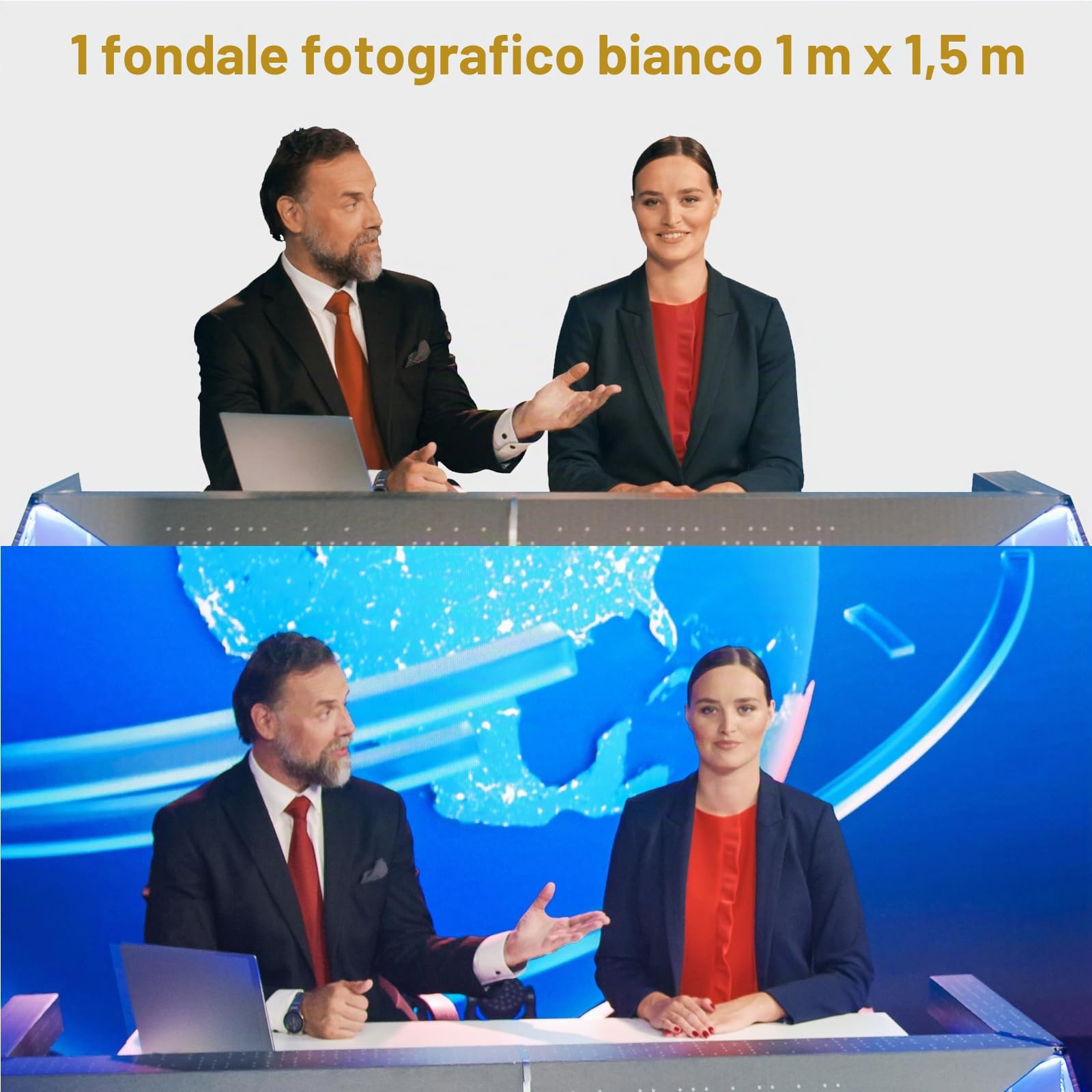 UTEBIT Sfondo Fotografico Bianco, 1x1.5m Fondale Fotografico Telo Bianco Fotografico in Tessuto Pieghevole per Foto Resistente per Studio Fotografia, YouTube(Stirare a Bassa Temperatura)