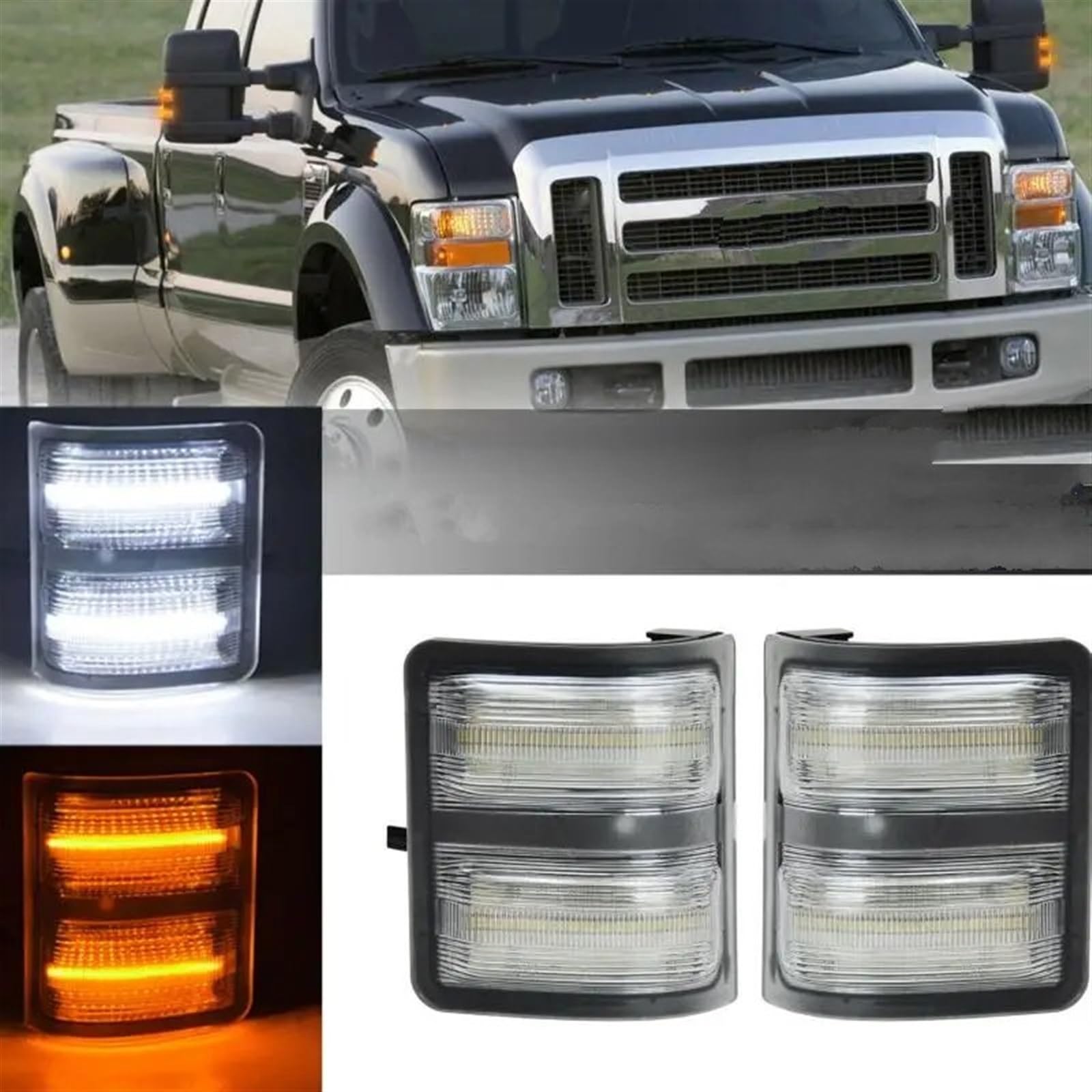 Intermitentes Dinamicos LED Para Ford F250 F350 F450 F550 2008-2016 espejo lateral de coche luz LED de intermitente marcador indicador