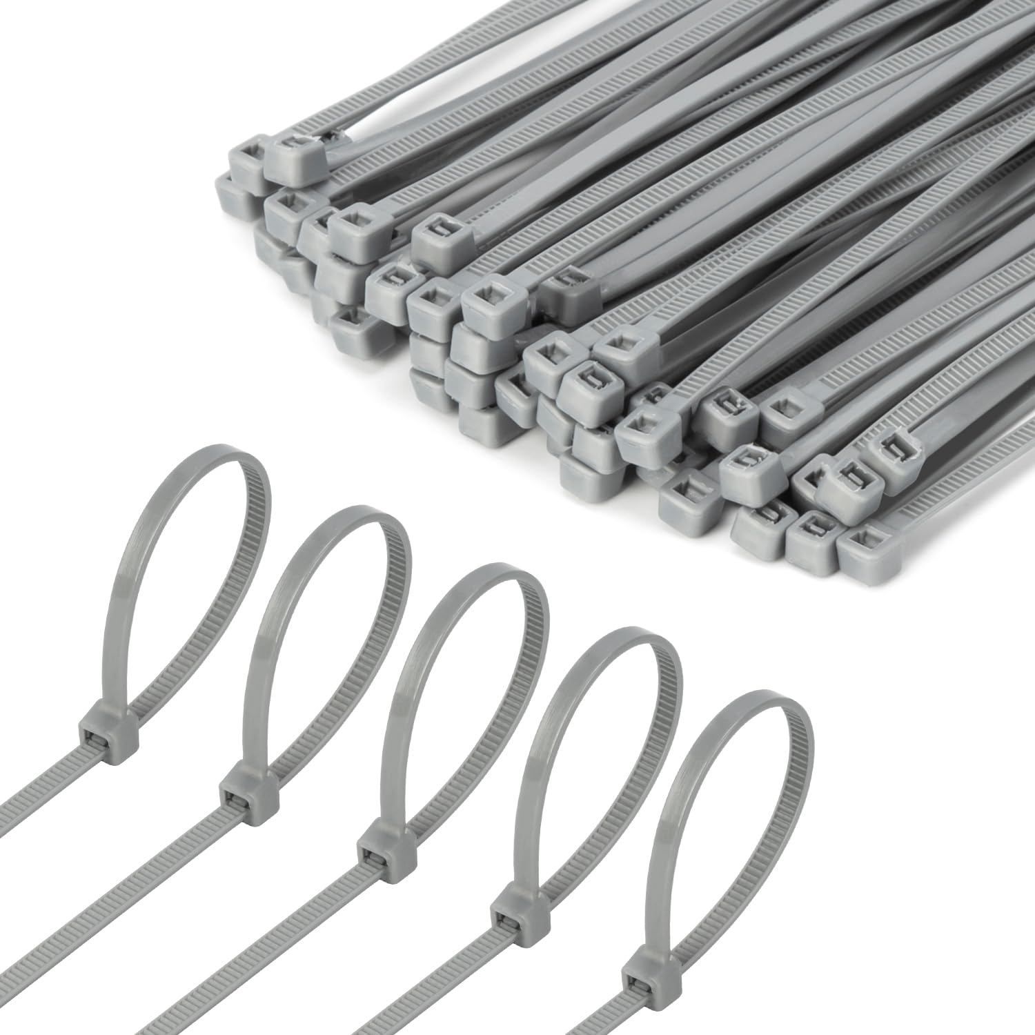 Armpow 6 Inch Silver Zip Tie 1000 PCS, 18 Lbs - Small to Medium Zip Tie, Nylon PA66 UV Resistant Cable Tie for Indoor and Outdoor Use - Ideal for bundling and securing objects — image 1