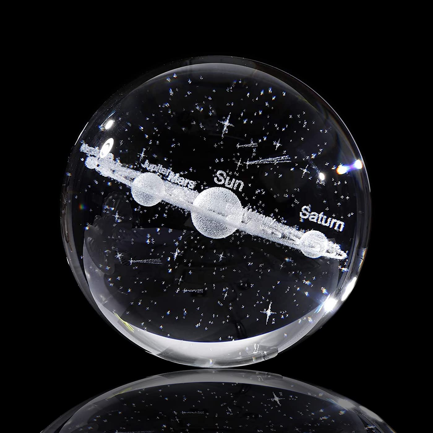 Sfera di Cristallo 3D 60mm in Miniatura Con Supporto - Regalo per Natale, Compleanno, San Valentino, Festa Della Mamma - Decorazione