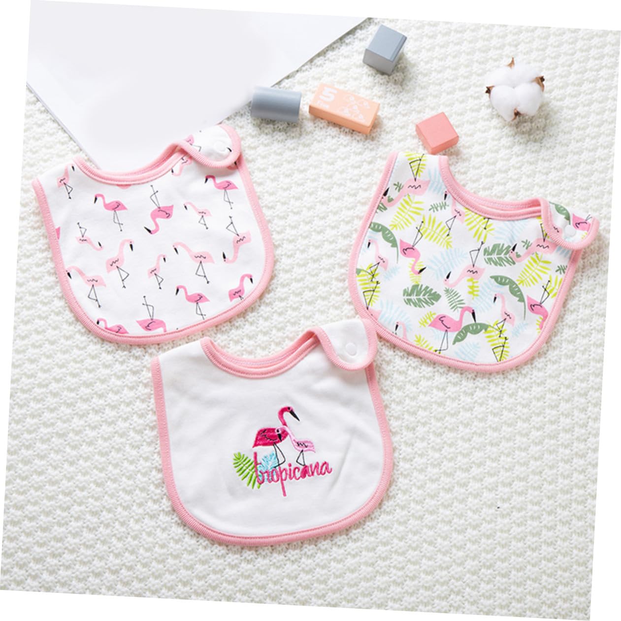 YARNOW Bavoirs Coton Imperméables avec Motif pour Nourrissons Serviette De Pratique pour Garçon Fille Lors des Repas