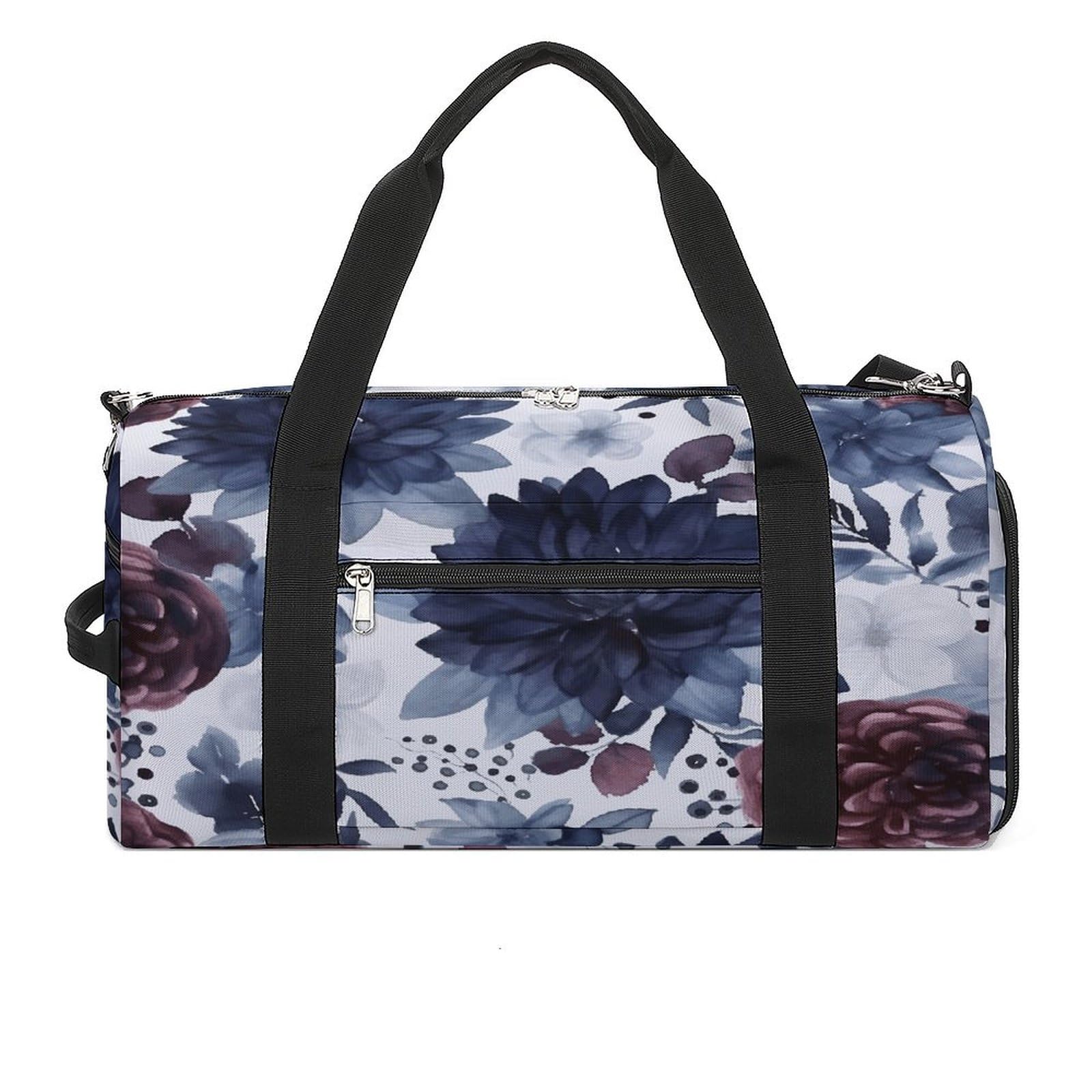 Turnbeutel für Damen und Herren, Wasserfarben-Dunkelblau, mit Muster, wiederverwendbar, Turnbeutel mit Schuhfach, Stil, Einheitsgröße, modern, Stil:, Einheitsgröße, Modern