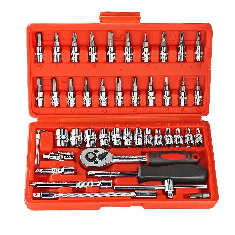 See full amazon price history chart for 8Bit Screwdriver and Socket Set and Spanner Combination Tool Kit with Protective Case, Random Color, 46 Pieces 8Bit Screwdriver and Socket Set and Spanner Combination Tool Kit with Protective Case, Random Color, 46 Pieces (B091HX5CSZ) Amazon Price History, Amazon Price Tracker