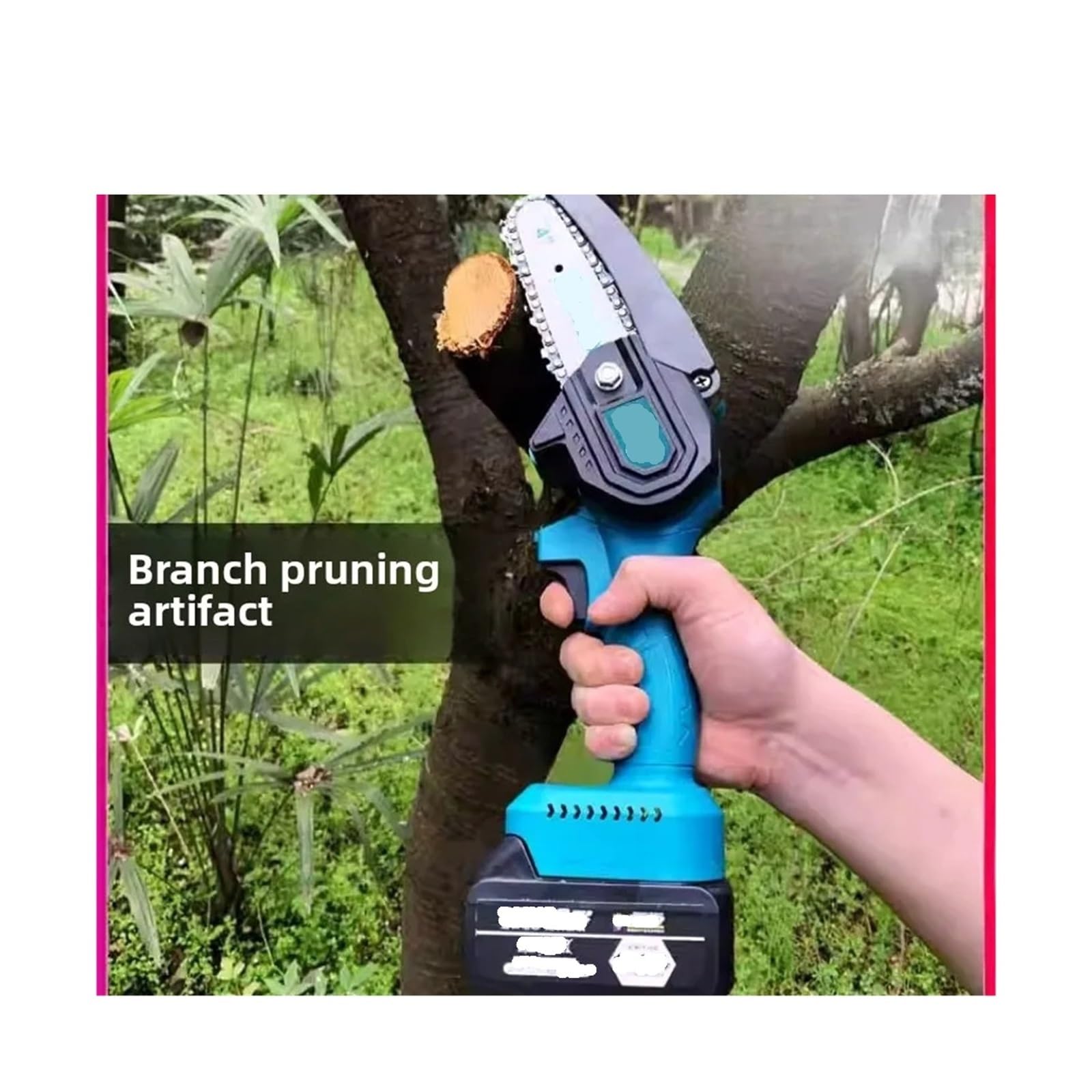Sierra de mesa en miniatura, Mini Motosierra Eléctrica Inalámbrica De Mano For Cortar Madera En El Hogar Y Al Aire Libre,para cortar metal y madera(23800 D2)
