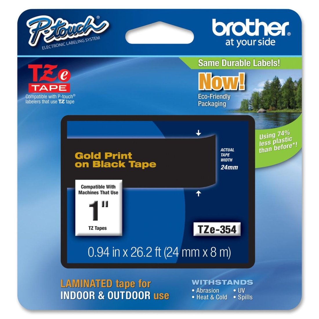 Brother Genuine P-touch TZE-S631 Tape, 1/2" (0.47") Wide Extra-Strength Adhesive Laminated Tape, Black on Yellow, Laminated for Indoor or Outdoor Use, Water-Resistant,0.47" x 26.2' (12mm x 8M),TZES631 — view 28