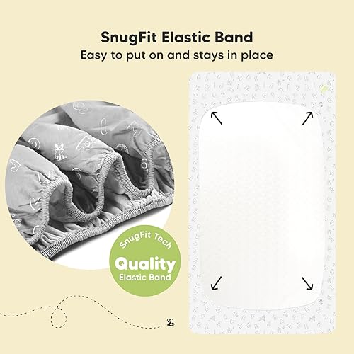 Miniatura 7 de KeaBabies Paquete de 2 sábanas para cuna pequeñas y 2 sábanas orgánicas para cuna para niños y niñas, sábanas bajeras para empacar y jugar, sábana