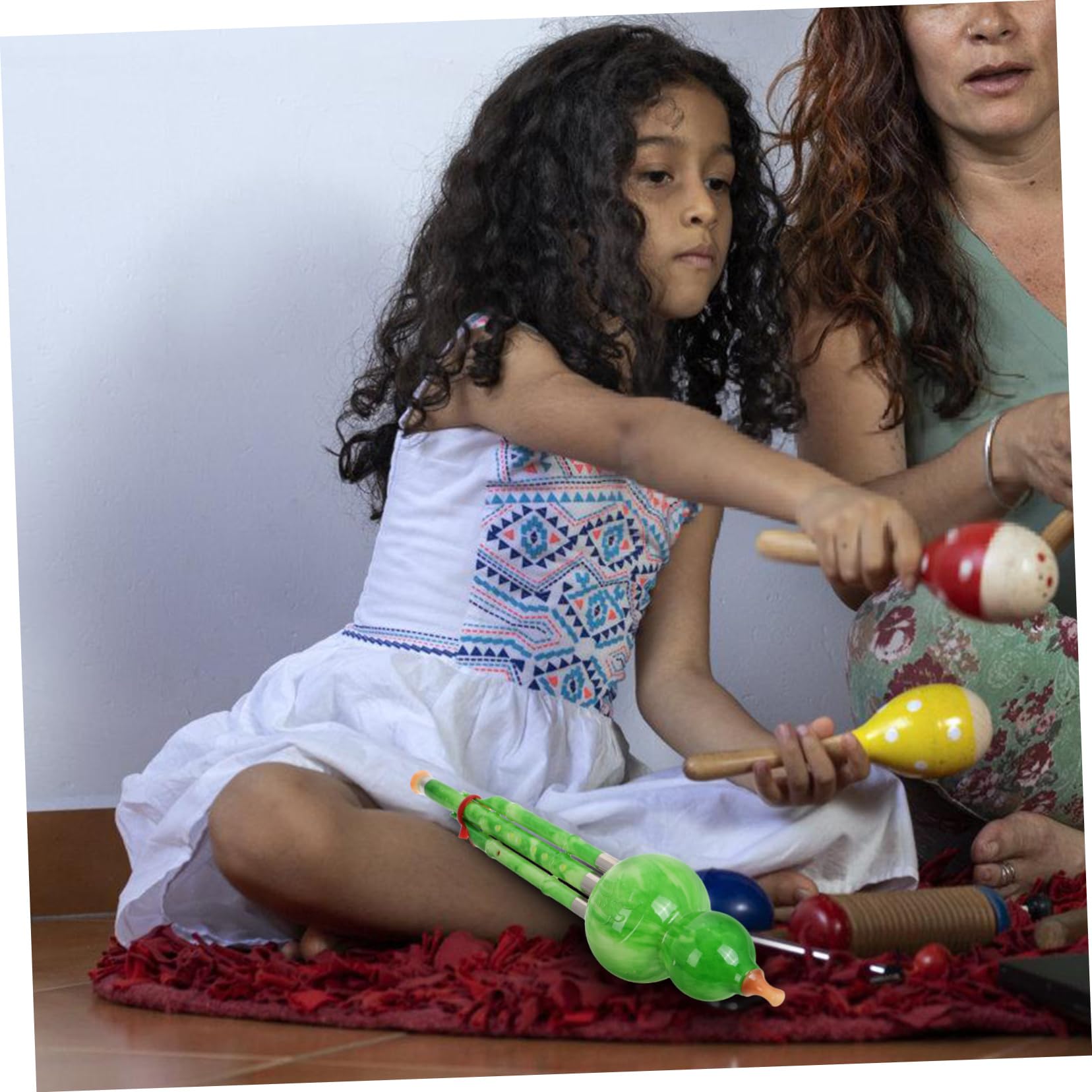 Toyvian Hulusi für Anfänger und Kinder Flöte aus Kunstharz mit Lederetui C-dur Stoßfest und Leicht zu Tragen Traditionelles Chinesisches Blasinstrument